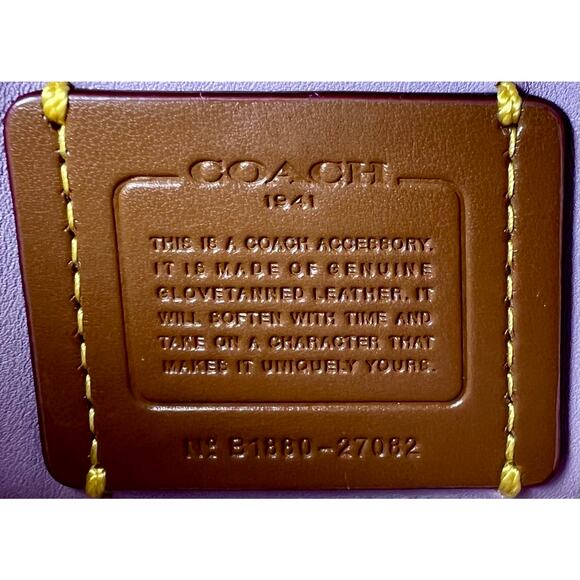 Coach 1941 Floral Bow Print Wristlet in Ice Pink - Picture 7 of 8